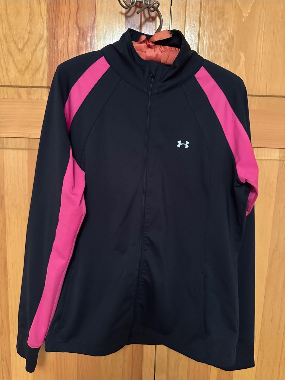 Under Armour Black Jacket with Hot Pink Panels